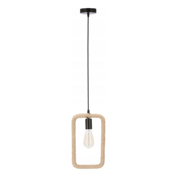 Подвесной светильник на шнуре OSTOR 1xE27/40W/230V бежевый/чёрный