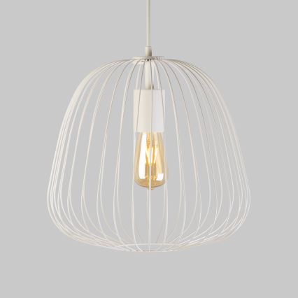Подвесной светильник на шнуре OVELLA 1xE27/15W/230V, диам. 36 см, кремовый