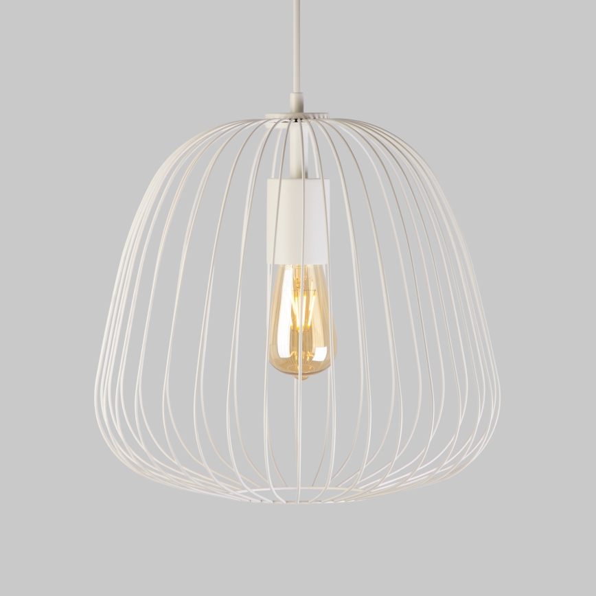 Подвесной светильник на шнуре OVELLA 1xE27/15W/230V, диам. 36 см, кремовый