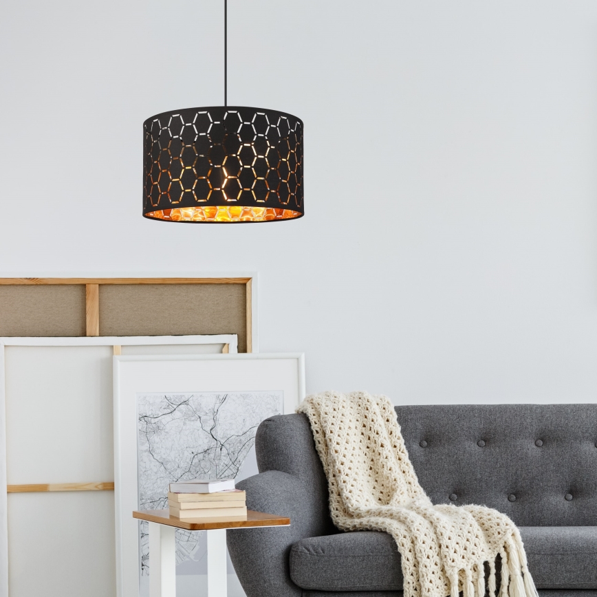 Подвесной светильник на шнуре ULLE 1xE27/15W/230V черный