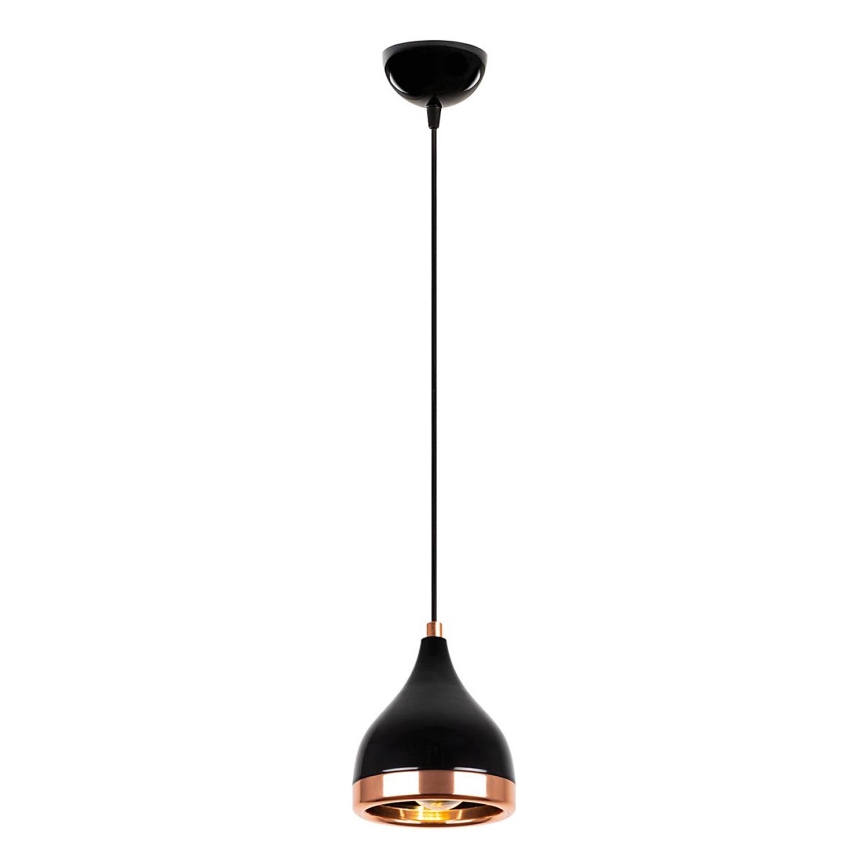 Подвесной светильник на шнуре YILDO 1xE27/40W/230V черный/медный
