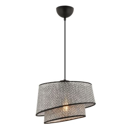 Подвесной светильник на тросе BARETTE 1xE27/60W/230V, серый/чёрный