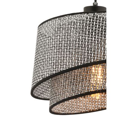 Подвесной светильник на тросе BARETTE 1xE27/60W/230V, серый/чёрный