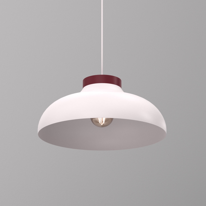 Подвесной светильник на тросе BASCA 1xE27/15W/230V кремовый/бордовый