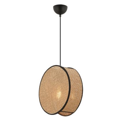 Подвесной светильник на тросе BIG DRUM 1xE27/60W/230V коричневый/чёрный