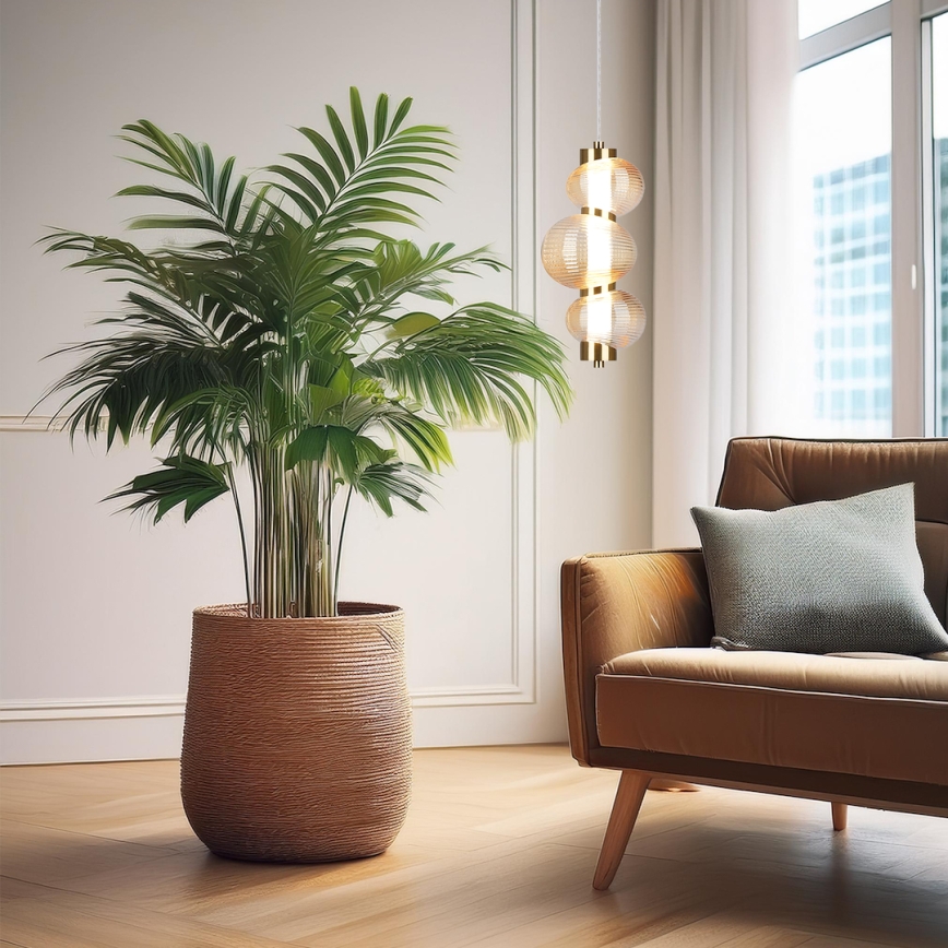 Подвесной светильник на тросе BOLLA LED/12W/230V Ø 16 см золотой/дымчато-бежевый