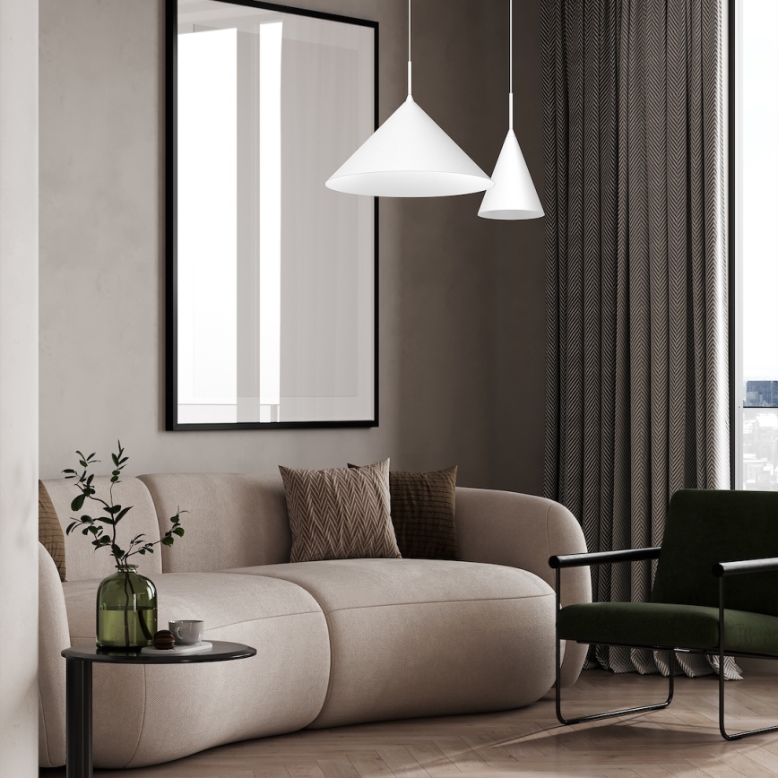 Подвесной светильник на тросе CAPITAL 1xGX53/15W/230V, диаметр 17 см, белый