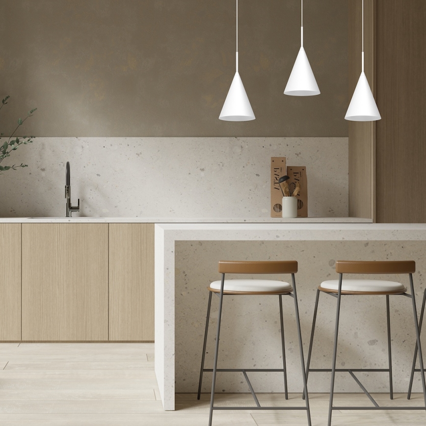 Подвесной светильник на тросе CAPITAL 1xGX53/15W/230V, диаметр 17 см, белый