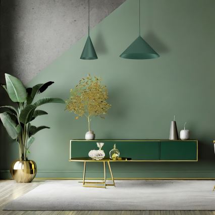 Подвесной светильник на тросе CAPITAL 1xGX53/15W/230V, диаметр 17 см, зелёный