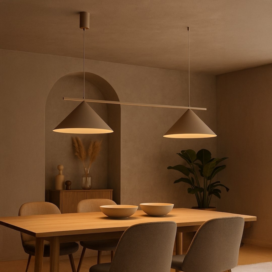 Подвесной светильник на тросе CAPITAL, 2xGX53/15W/230V, цвет тауп