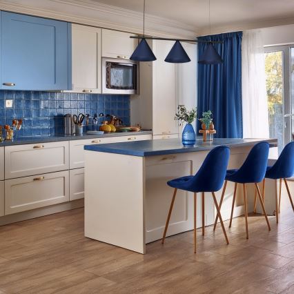 Подвесной светильник на тросе CAPITAL 3xGX53/15W/230V, синий