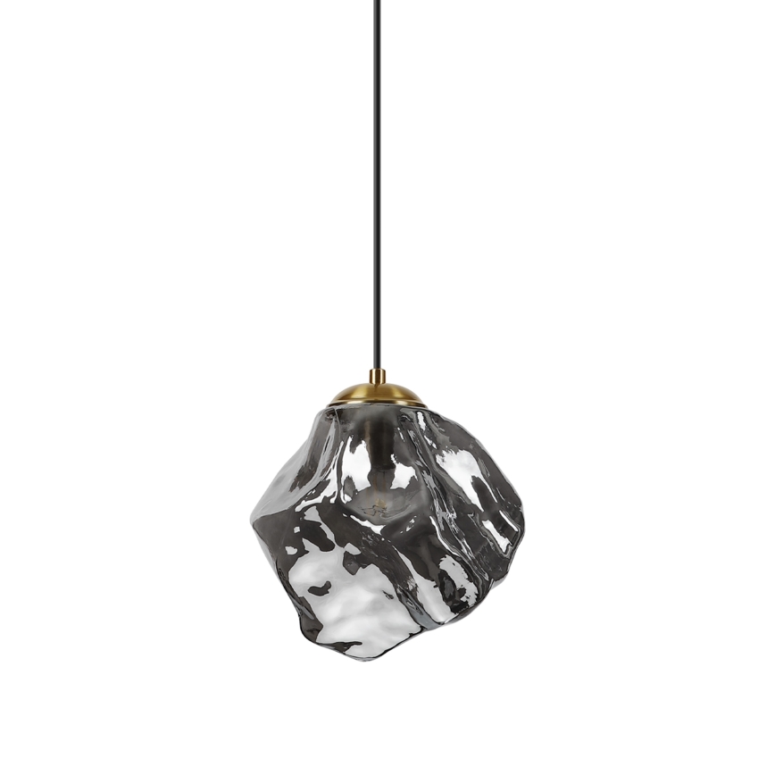 Подвесной светильник на тросе CRISTAL 1xE14/15W/230V латунь/дымчато-чёрный
