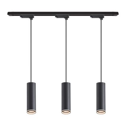 Подвесной светильник на тросе для трековой системы PIPE, 3xGU10/10W/230V, черный