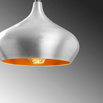 Подвесной светильник на тросе DODO 1xE27/40W/230V, матовый хром