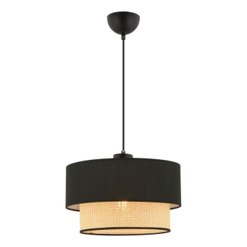 Подвесной светильник на тросе ECHO 1xE27/60W/230V чёрный/бежевый