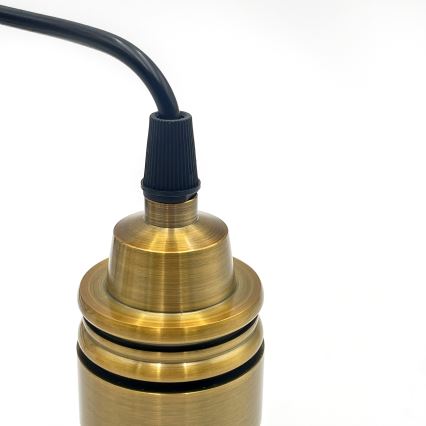 Подвесной светильник на тросе HECTOR 1xE27/15W/230V белый/латунь, диам. 14 см