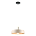 Подвесной светильник на тросе LATTE 1xE27/60W/230V бежевый/черный/глянцевый хром