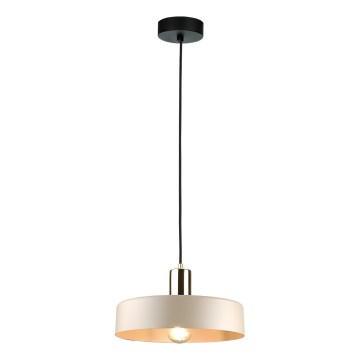 Подвесной светильник на тросе LATTE 1xE27/60W/230V бежевый/черный/глянцевый хром