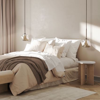 Подвесной светильник на тросе LAVA 1xG9/8W/230V бронзовый/дымчато-бежевый