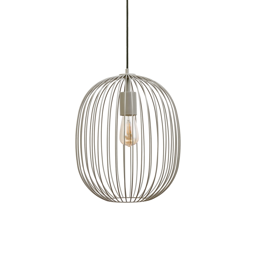 Подвесной светильник на тросе OVELLA, 1xE27/15W/230V, Ø 34 см, бежевый