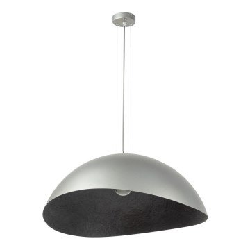 Подвесной светильник на тросе SOLARIS 1xE27/60W/230V диам. 89 см серебристый/черный