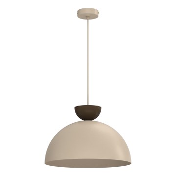 Подвесной светильник на тросике NEVIS, 1xE27/15W/230V, диаметр 38 см, бежевый