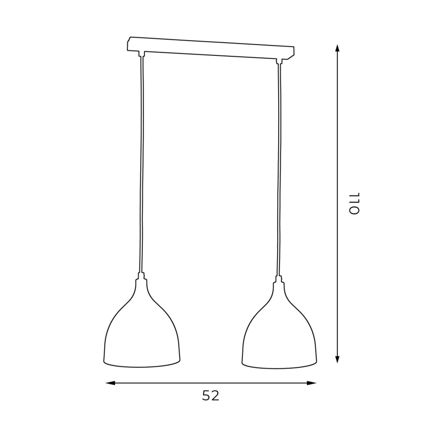 Подвесной светильник на тросе NOAK 2xE27/15W/230V черный