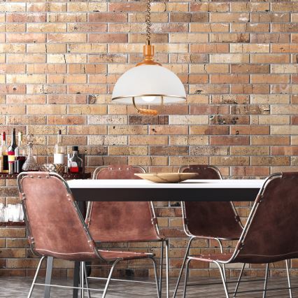 Выдвижная люстра RAMONA 1xE27/60W/230V бежевый/коричневый/сосна