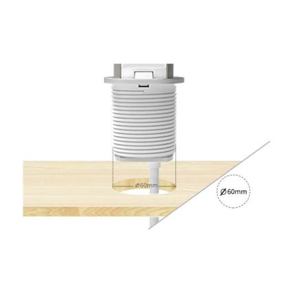 Подключаемая колонна розеток для столешницы 3×230 В