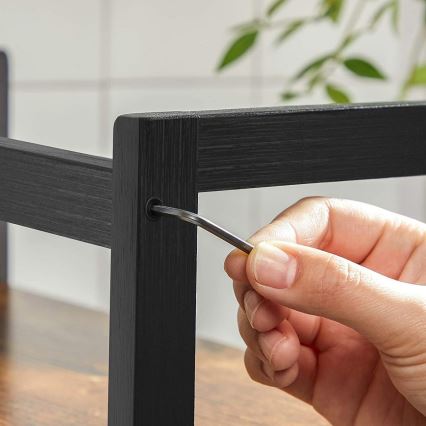 Поличковий стелаж для кухні MARGE, чорний