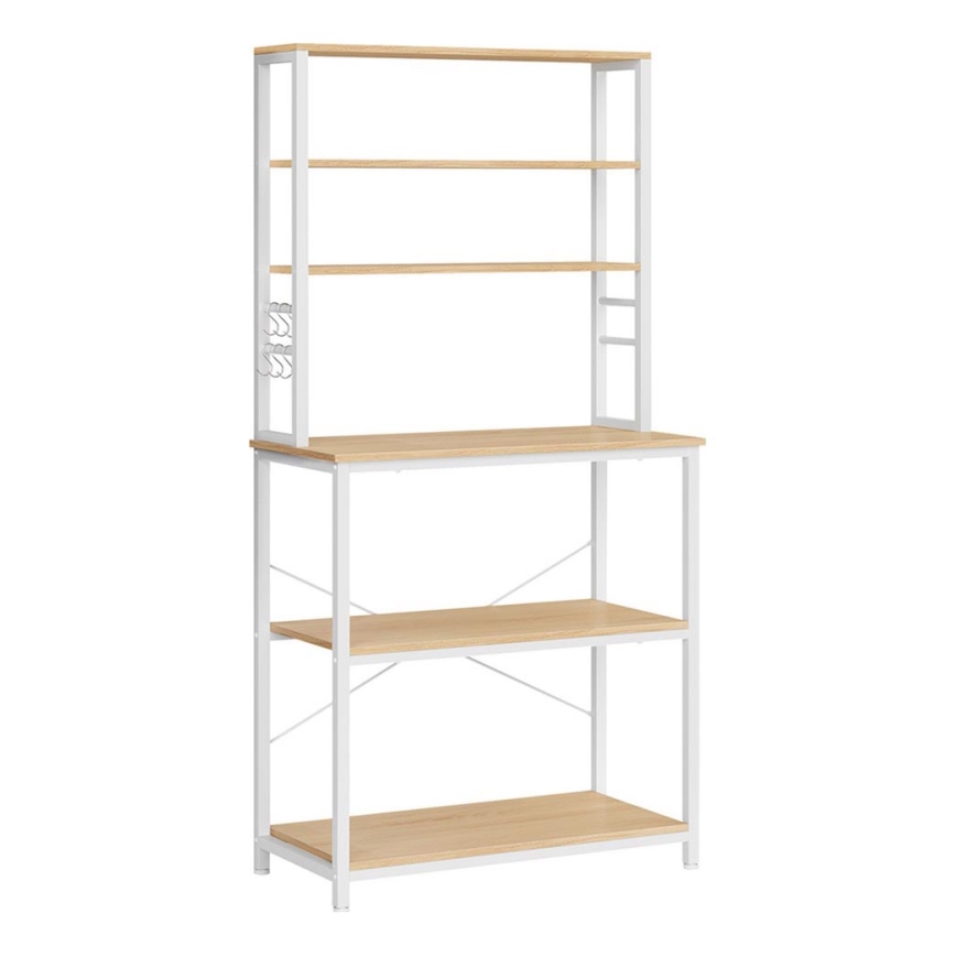 Поличковий стелаж для кухні MARGE коричневий/білий