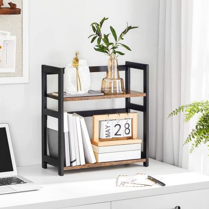 Полиця для зберігання MARGE, коричнева/чорна