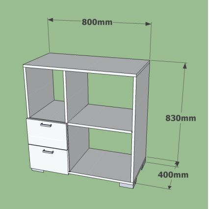 Полиця ECE 83x80 см білий