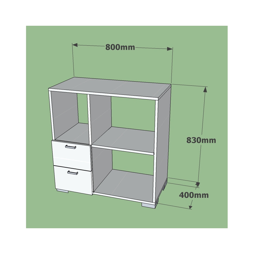 Полиця ECE 83x80 см білий