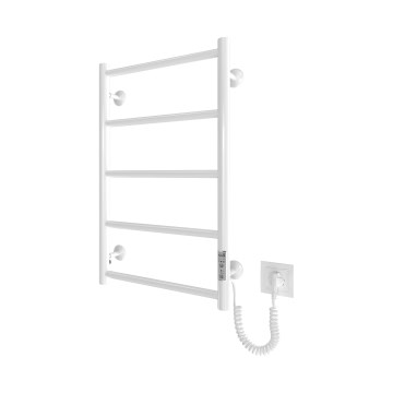 Полотенцесушитель-лесенка для ванной CLASSIC 65W/230V 66x42 cm из нержавеющей стали/белый правосторонний