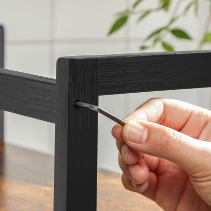 Полка для хранения MARGE, коричневая/чёрная