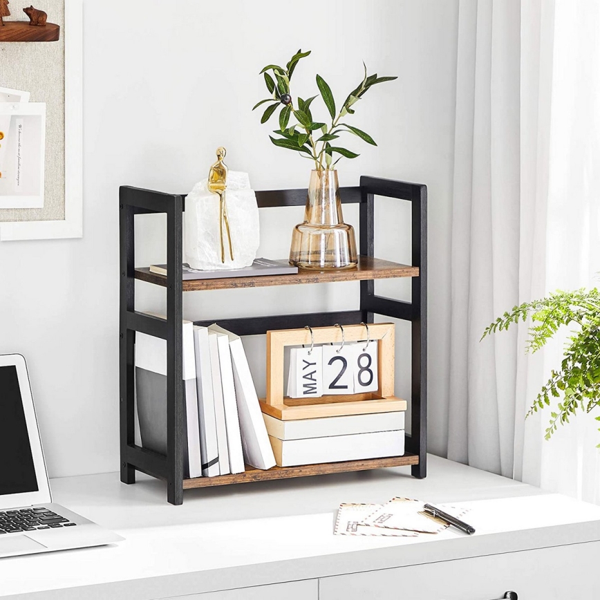 Полка для хранения MARGE, коричневая/чёрная