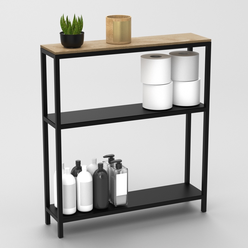 Полка для ванной комнаты 67x60 см черный