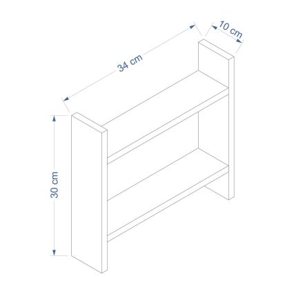 Полка KOREN, коричневая