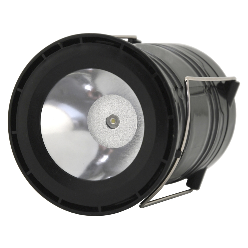 Портативна LED лампа на сонячній батареї LED/1200mAh чорний