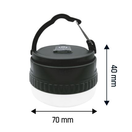 Портативная перезаряжаемая LED-лампа LUMINA POCKET LED/5V 500 mAh чёрная