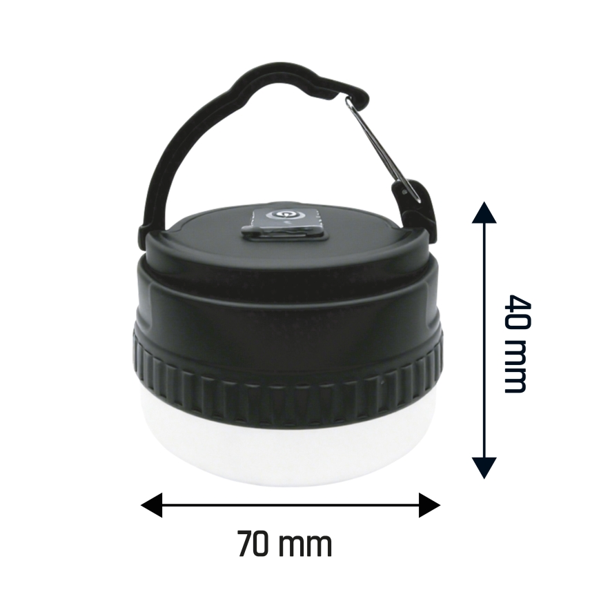Портативная перезаряжаемая LED-лампа LUMINA POCKET LED/5V 500 mAh чёрная
