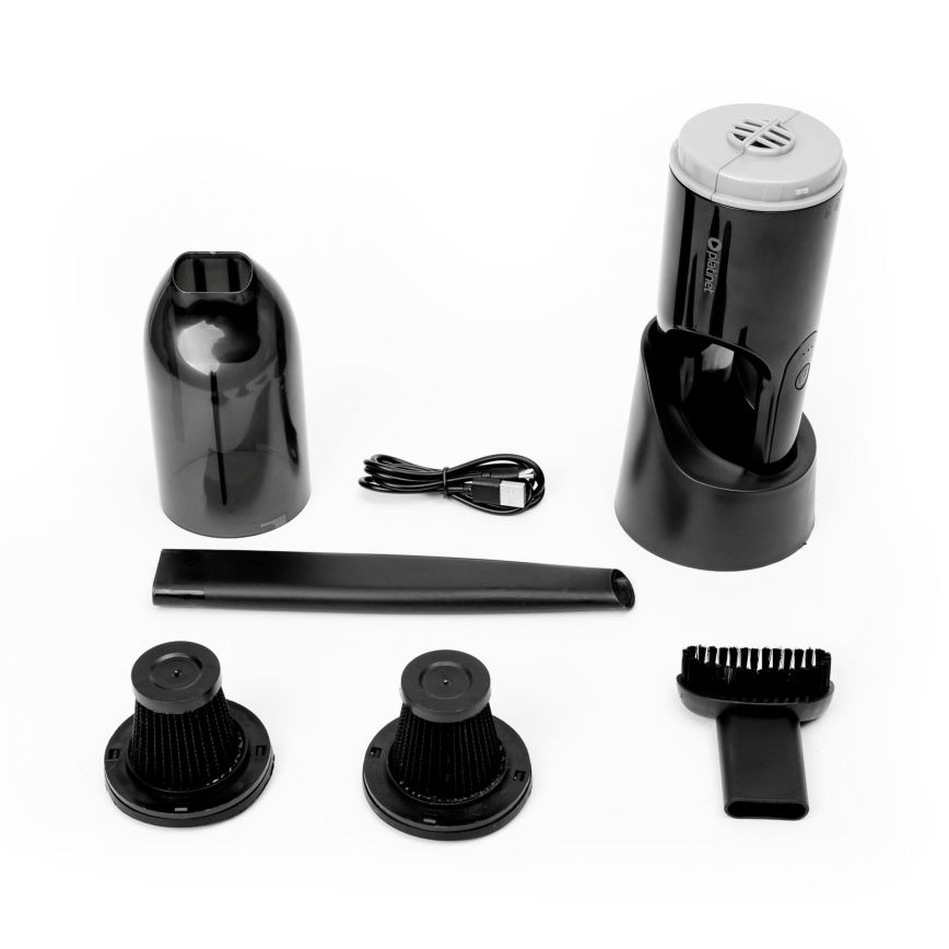 Портативний акумуляторний пилосос для автомобіля 75 Вт/2000 мАг чорний