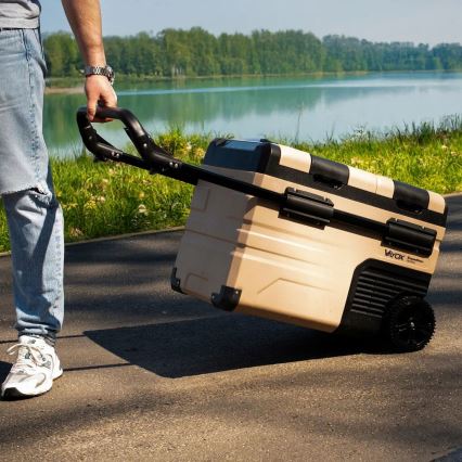 Портативний авторефрижератор з РК-дисплеєм 39 л 230V/12V/24V коричневий