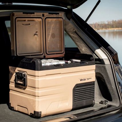 Портативний авторефрижератор з РК-дисплеєм 39 л 230V/12V/24V коричневий