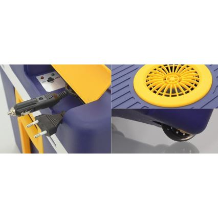 Портативний холодильний бокс на колесах 60W/230/12V 50 л синій/жовтий
