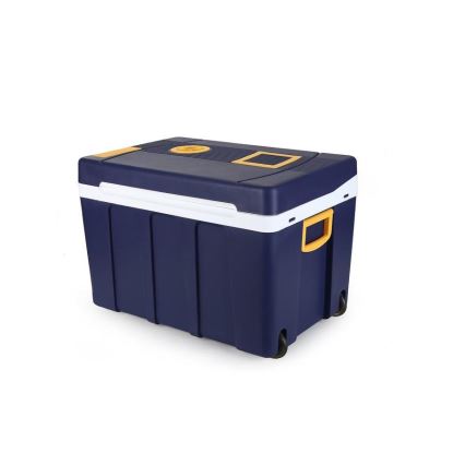Портативний холодильний бокс на колесах 60W/230/12V 50 л синій/жовтий