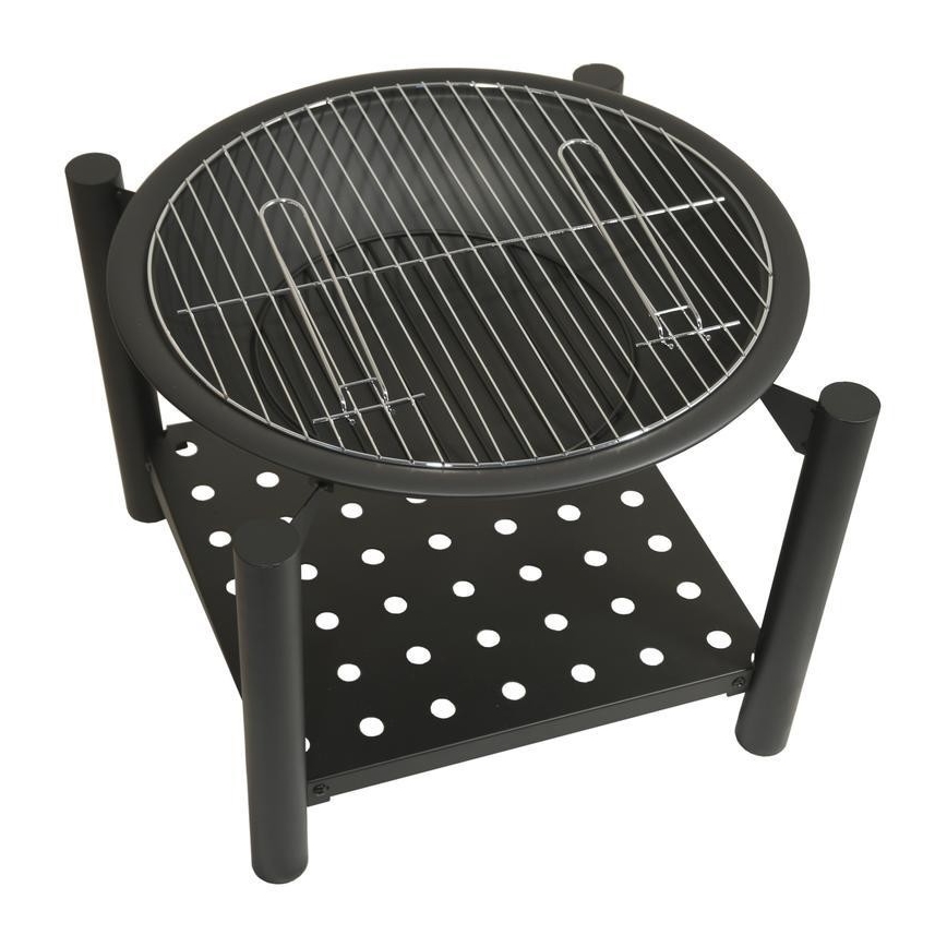 Портативний дерев'яний вогнище з решіткою 48 см