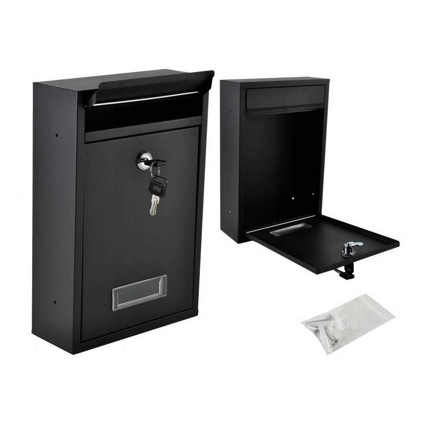 Поштова скринька 21,7x32 см, чорна