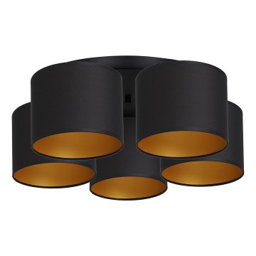 Потолочна люстра ARDEN 5xE27/60W/230V чорний/золотий